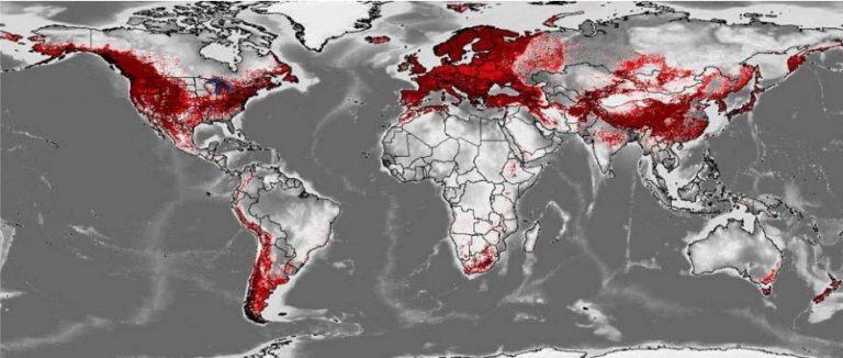 Presencia del alga Didymo o Moco de roca en el mundo