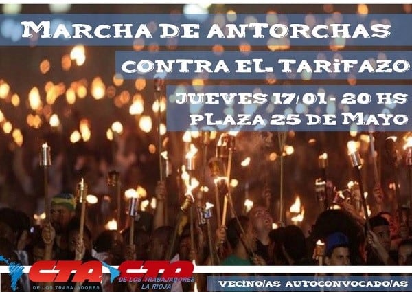 Convocatoria contra el tarifazo