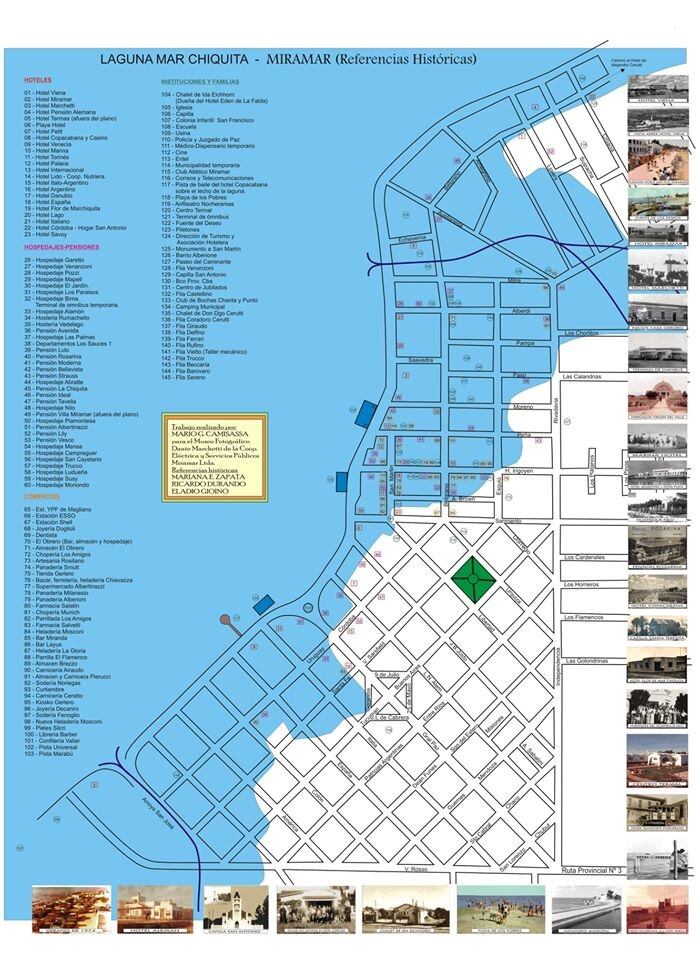 Plano de Miramar, la linea celeste demarca hasta donde llego la laguna en su segundo crecimiento.Para poder ubicarnos, es mas o menos la linea actual de costanera

PH: Daniel Franco y Otho Freudemberg