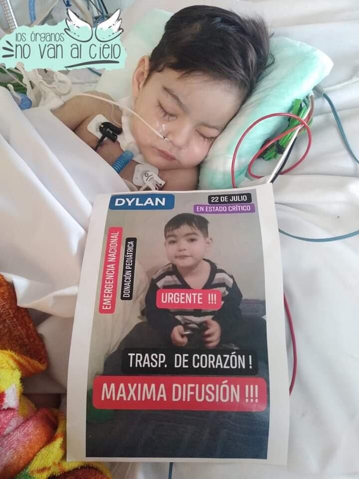 Dylan Gómez el niño chaqueño que espera por un corazón. (Web).