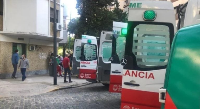 Se derrumbó un edificio en construcción en Belgrano (Foto: Clarín)