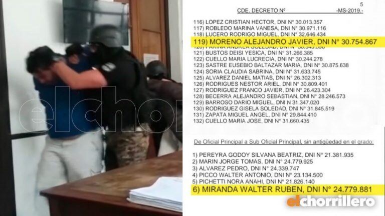 Los dos policías puntanos están en la lista del decreto.