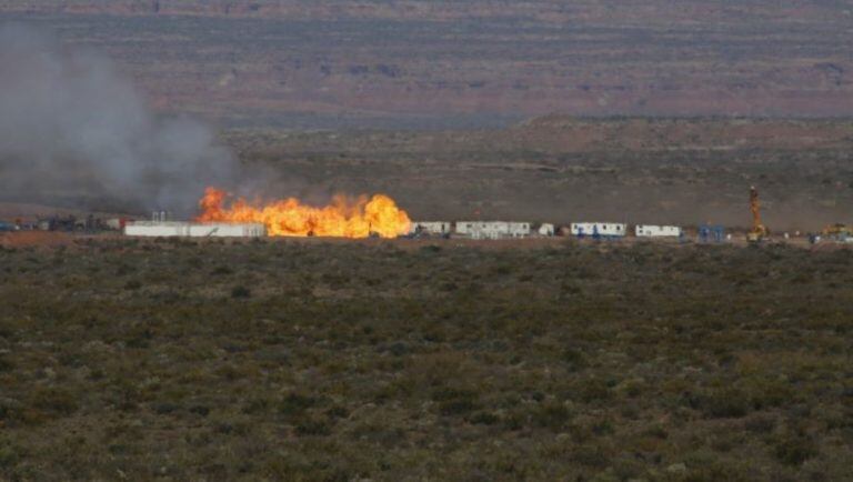 El incendio ocurrió en un pozo de gas en YPF (web).