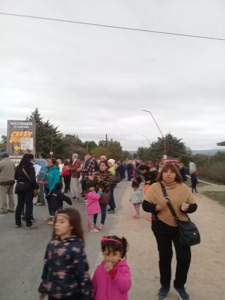 Protesta de vecinos en Tanti