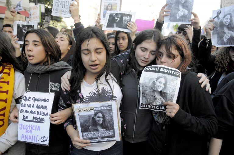 Marchas en pedido de justicia por Anahí. (Foto: Pablo Aharonian/DyN)