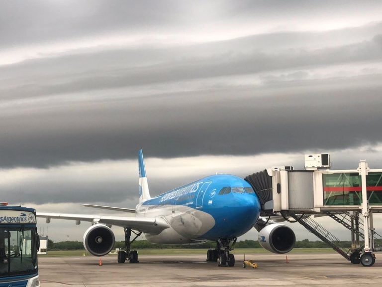 Una postal de esta mañana en el Aeropuerto de Ezeiza.