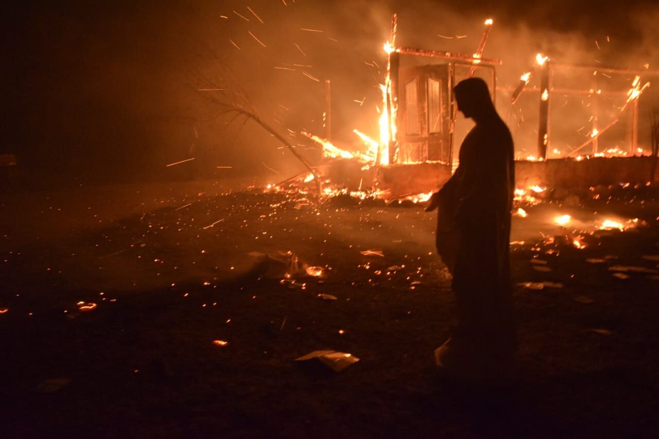 Virgen se salvó de los incendios en las Sierras de Córoba.