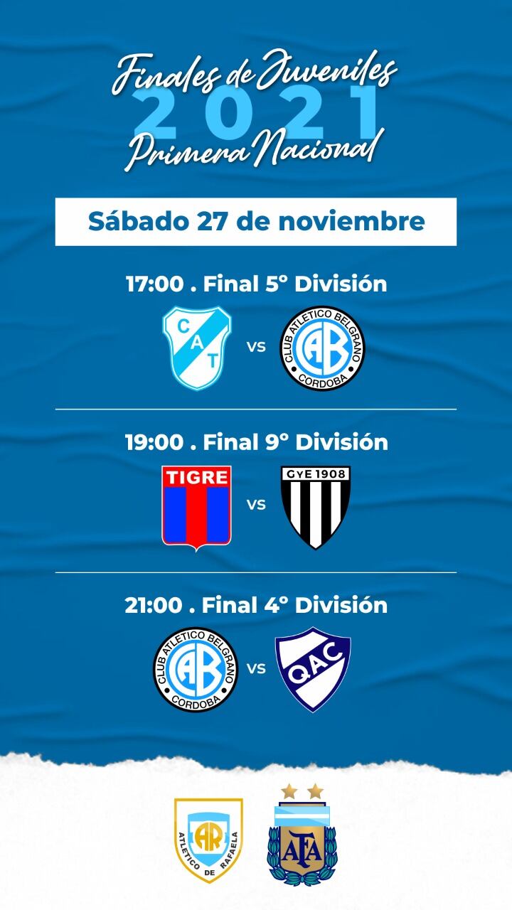 Partidos de las finales de inferiores del sábado