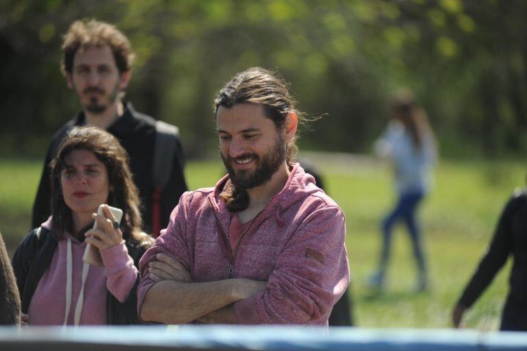 Juan Grabois acompañó a Alberto Fernández en la presentación de "Argentina sin hambre". Foto: Federico López Claro.