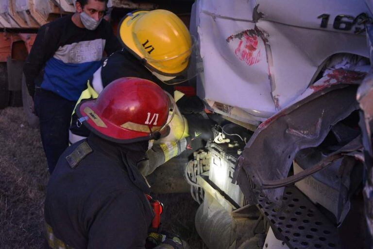 Accidente Autovía 19 - Foto: Bomberos Voluntarios