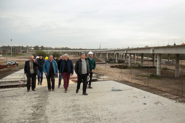 Juan Schiaretti recorrió obras en la Circunvalación este sábado.