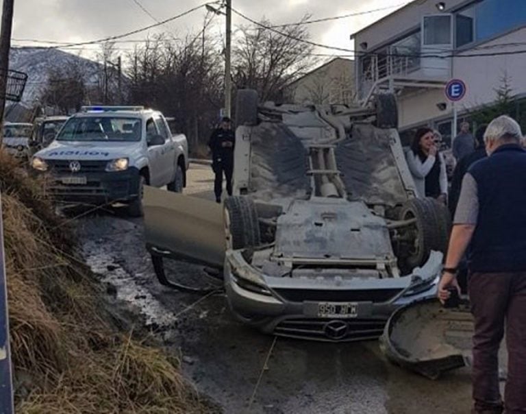 Vuelco en Ushuaia