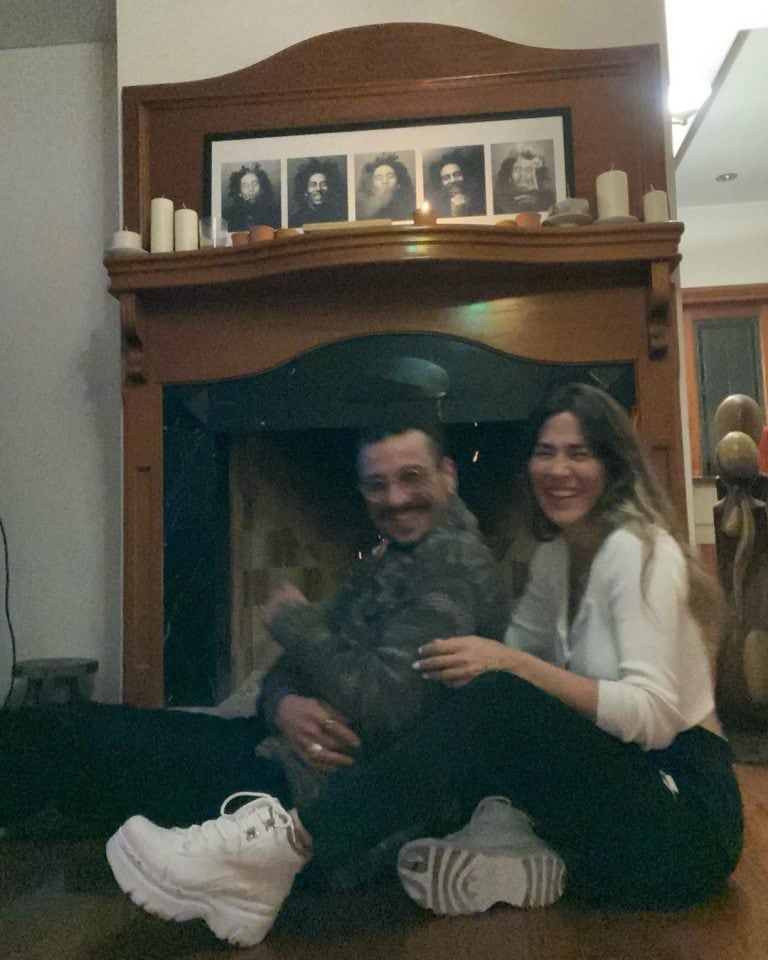 Daniel Osvaldo y Jimena Barón, fotografiados por Momo (Instagram)