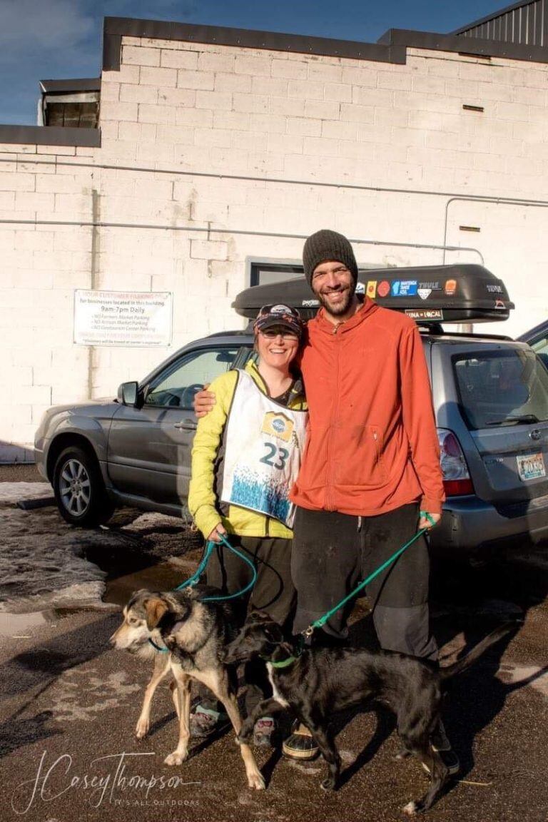 Miguel Isla Casares con Emilie Entrikin, Musher estadounidense.