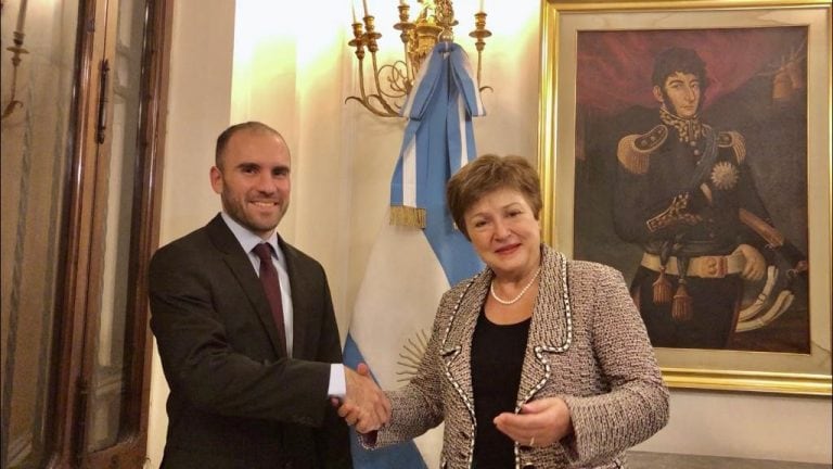 Martín Guzmán y Kristalina Georgieva en Roma (Foto:FMI)