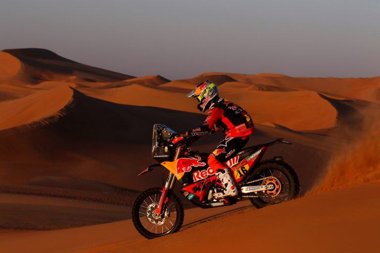 El salteño Luciano Benavides, mejor argentino de la general de Motos. Sexto, con KTM. Franco Caimi, de Luján de Cuyo, Mendoza, llegó octavo y como el mejor clasificado de Yamaha.