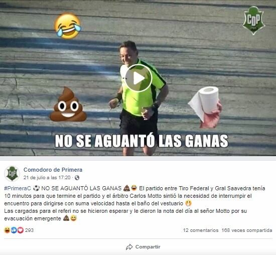 Facebook de Comodoro de Primera