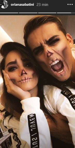 Paulo y Oriana en Halloween.