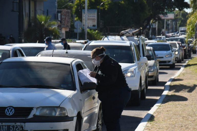 Jueves con mayores controles para llegar al microcentro.