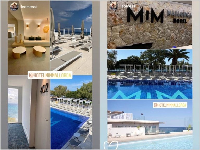 El hotel de Messi en Mallorca (Foto: Instagram)