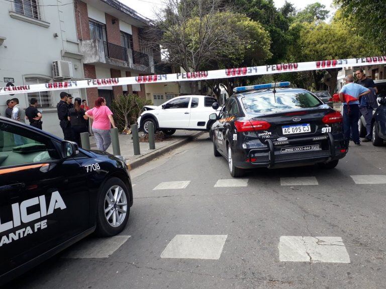 Delincuente chocó en Pellegrini y Castellanos. (@japrosario)