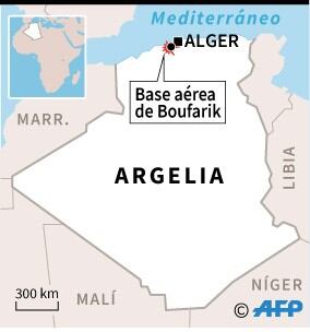 Localización del accidente aéreo en la base de Boufarik - AFP / AFP