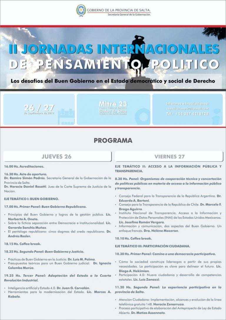 Jornadas Internacionales de Pensamiento Político.