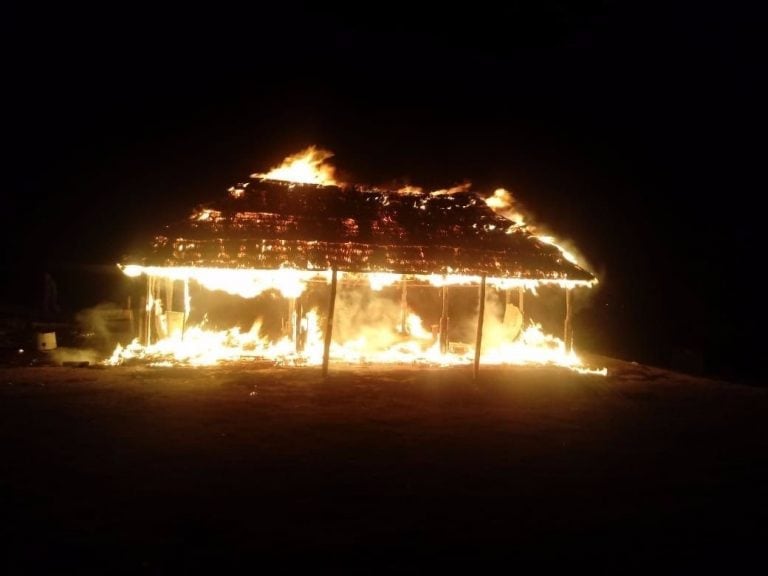 Incendio en El Trapiche, San Luis.