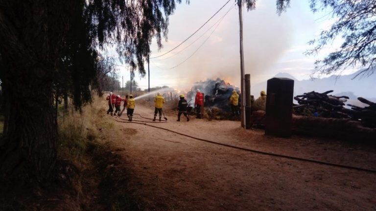 Un incendio consumió 25 hectáreas de pastizales en Cachi. (Policía de Salta)