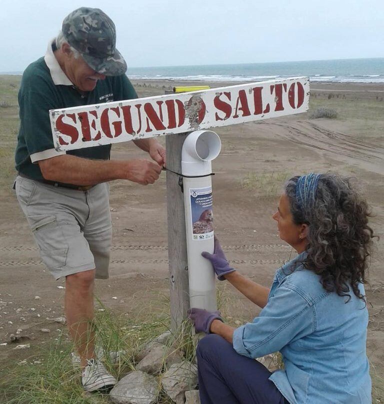 Se colocaron 10 nuevos contenedores de líneas de pesca en las playas de Tres Arroyos