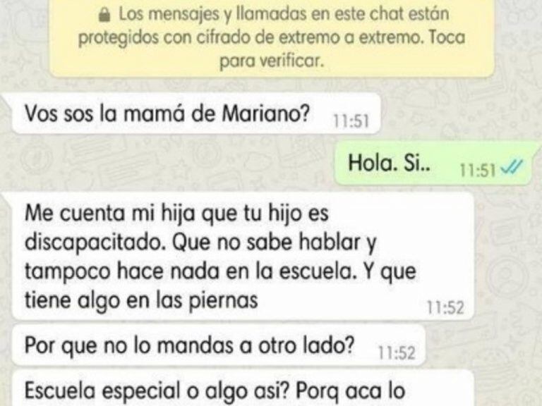 Tiene un hijo autista y otra madre le pidió que lo cambiara de escuela