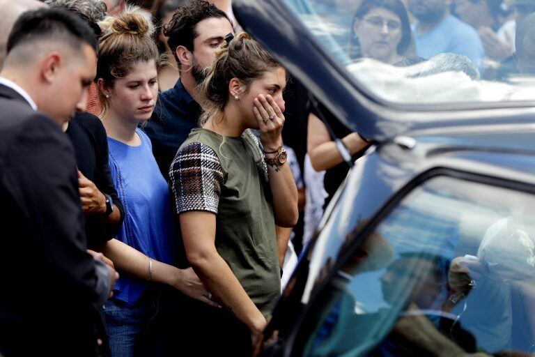 Romina Sala, hermana de Emiliano. (AP Photo/Natacha Pisarenko)