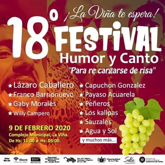 18º Festival de Humor y Canto en La Viña (Facebook Espectáculos Salta)