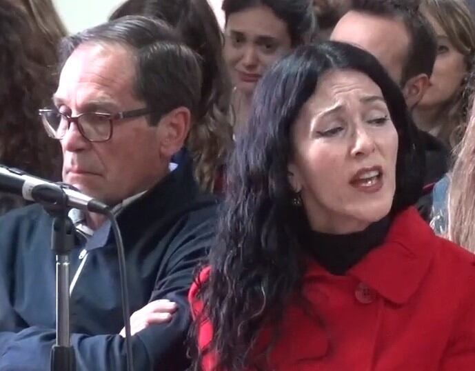 Durante el juicio: Miguel Fortunato y Graciela Linares, los padres de Genaro Fortunato.