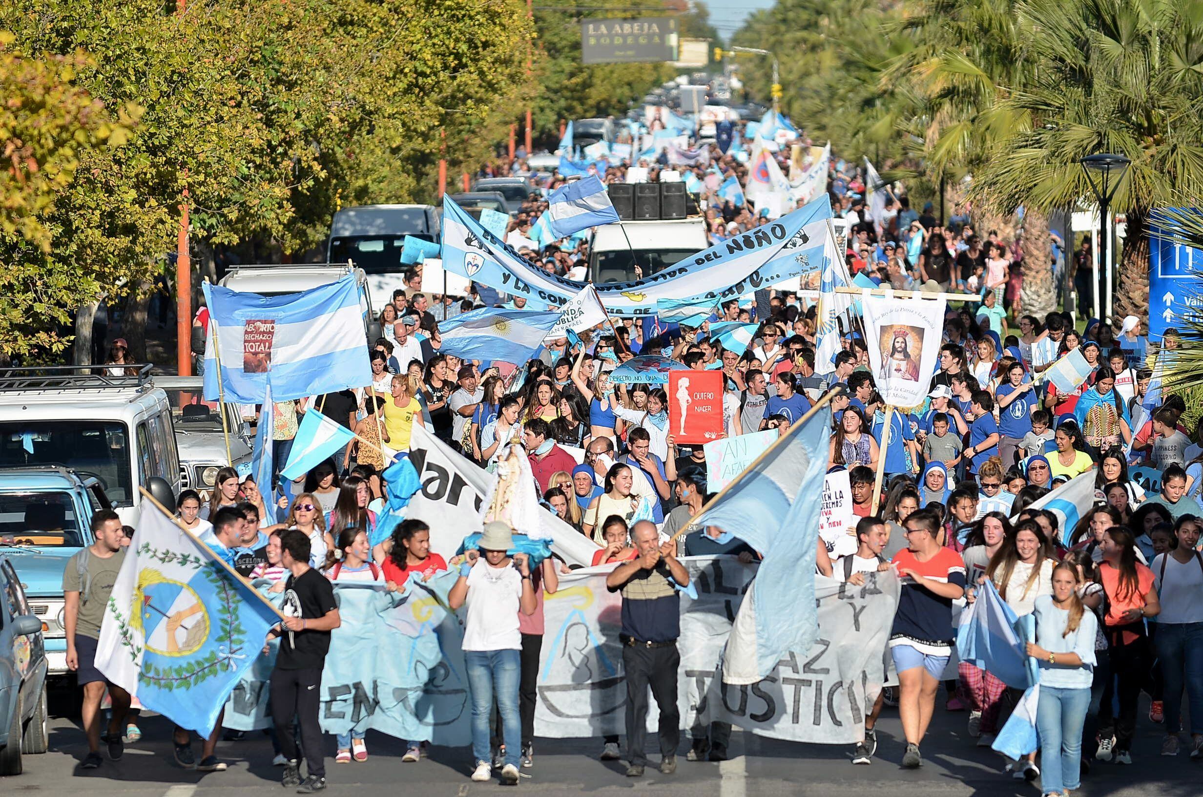 En 2018 miles de sanrafaelinos se manifestaron en contra del aborto.