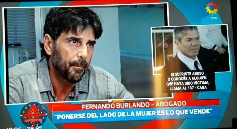 Fernando Burlando bancó a Juan Darthés.