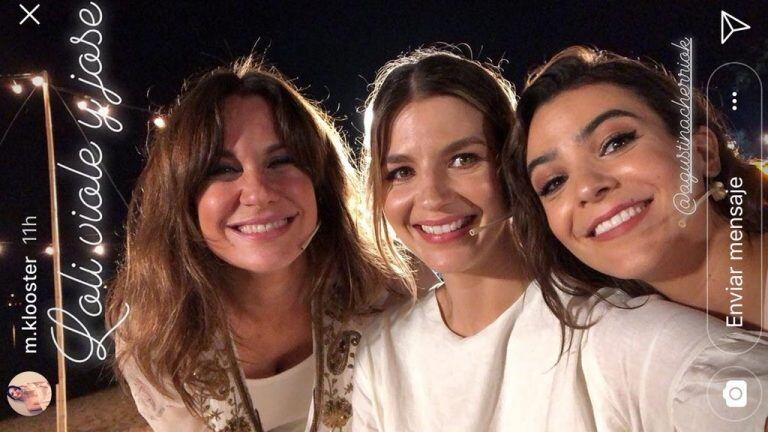 Nancy Duplaá, Marcela Kloosterboer y Agustina Cherri durante el reencuentro del elenco de la novela