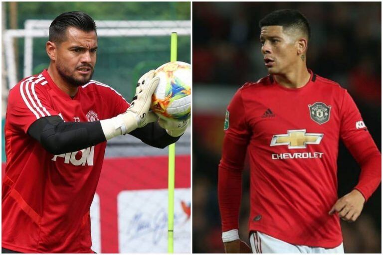 Sergio Romero y Marcos Rojo (Fotos: Instagram)