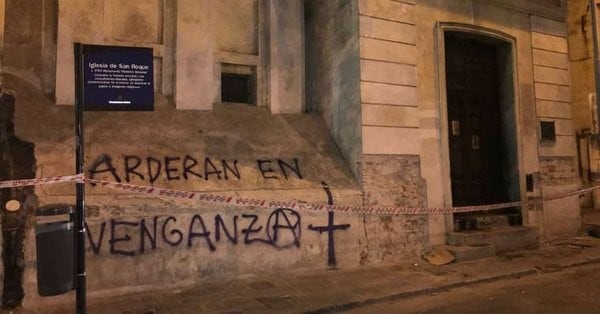 Atentado contra la Iglesia (Cadena3).