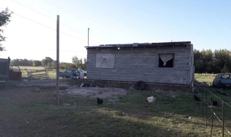 La vivienda donde ocurrió el accidente.