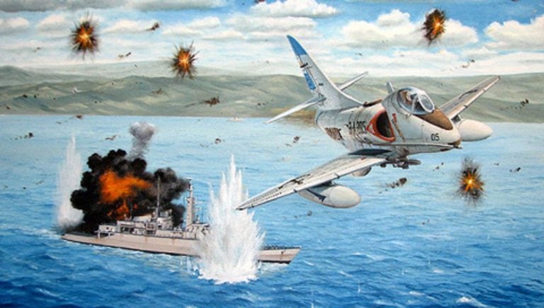 Ataque al portaaviones HMS Invencible.