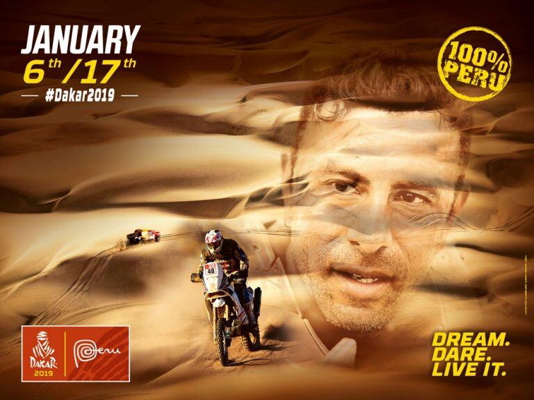 La promoción oficial del Dakar 2019 con el rostro del cordobés, Gastón González.