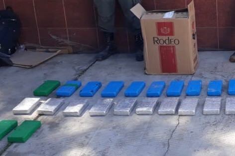 Los paquetes de cocaína, que sumaron más de 45 kilos de droga.