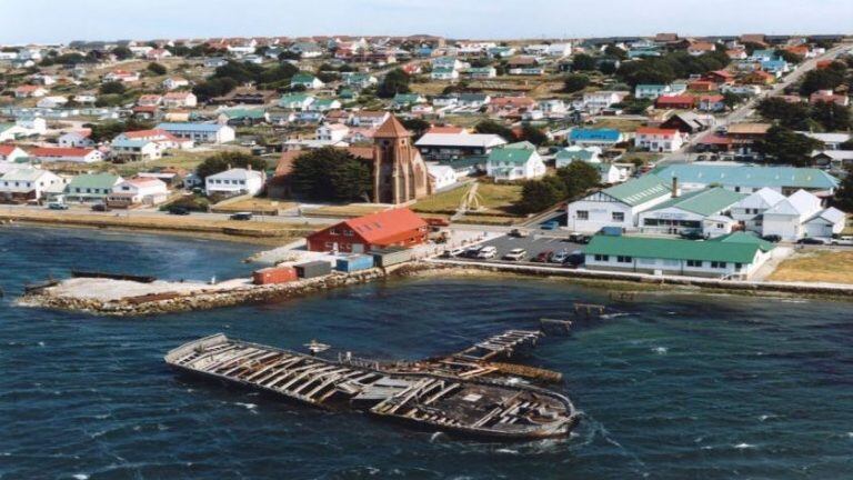 Vista de las Islas Malvinas