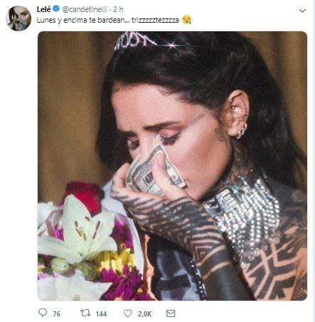 Cande Tinelli le dejó un mensaje a los haters en Twitter