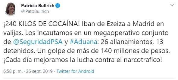 (Twitter: @PatoBullrich)