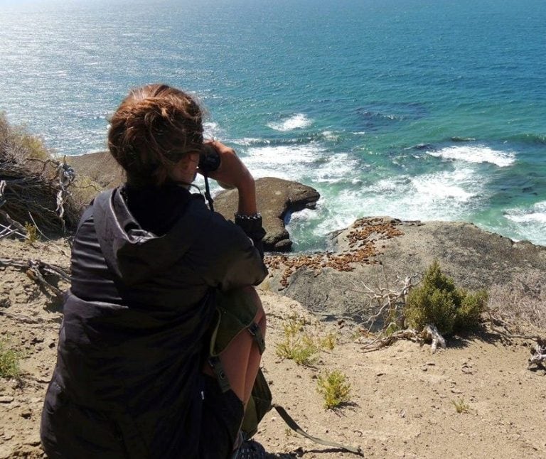 Actividades en la reserva de Rada Tilly.