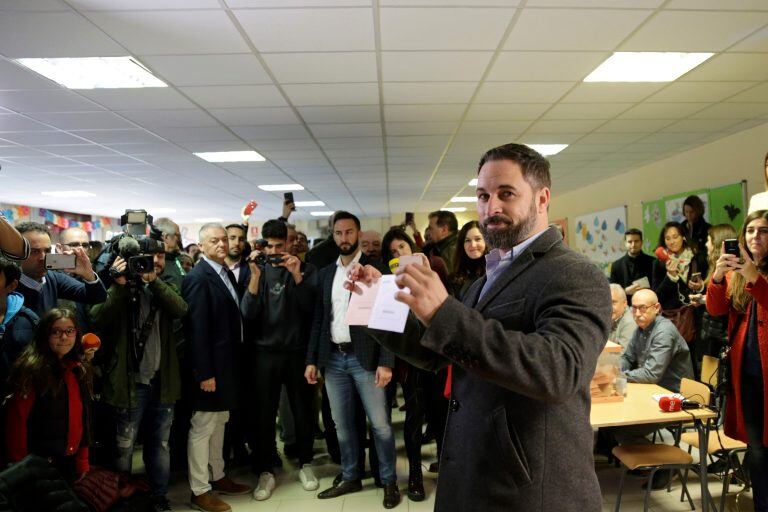 Santiago Abascal, líder de Vox. (Foto: AP Photo/Andrea Comas)