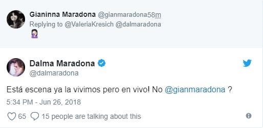 Gianina también opinó