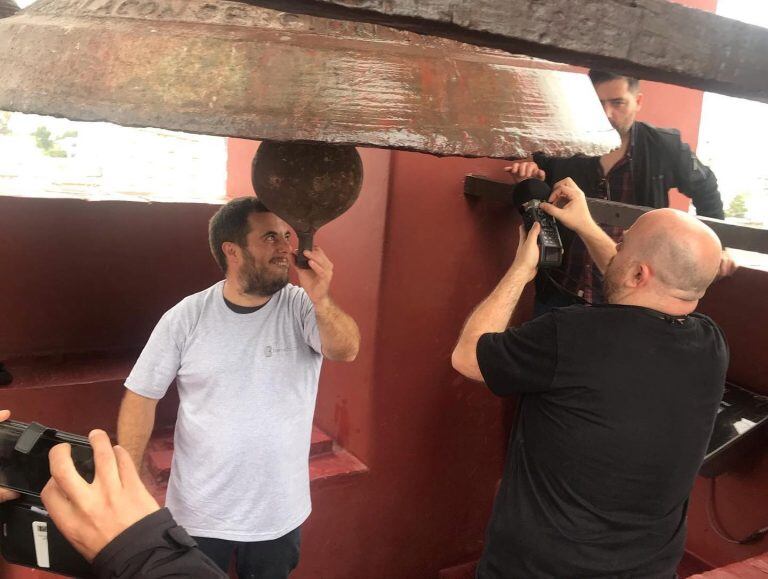 Últimas grabaciones del sonido de la Campana de la Patria y los cantos franciscanos (Facebook Museo del Convento San Francisco, Salta)